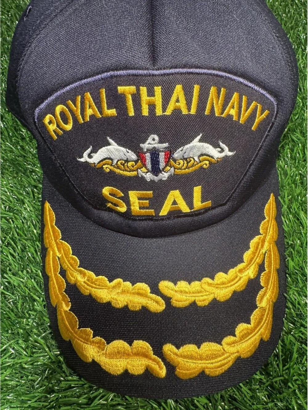 VTG 80’s Royal Thai Navy Seal Click Strap Hat Rear Admiral Edward G. Winters